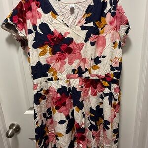 Old Navy Floral Mini Dress in Pink and Navy